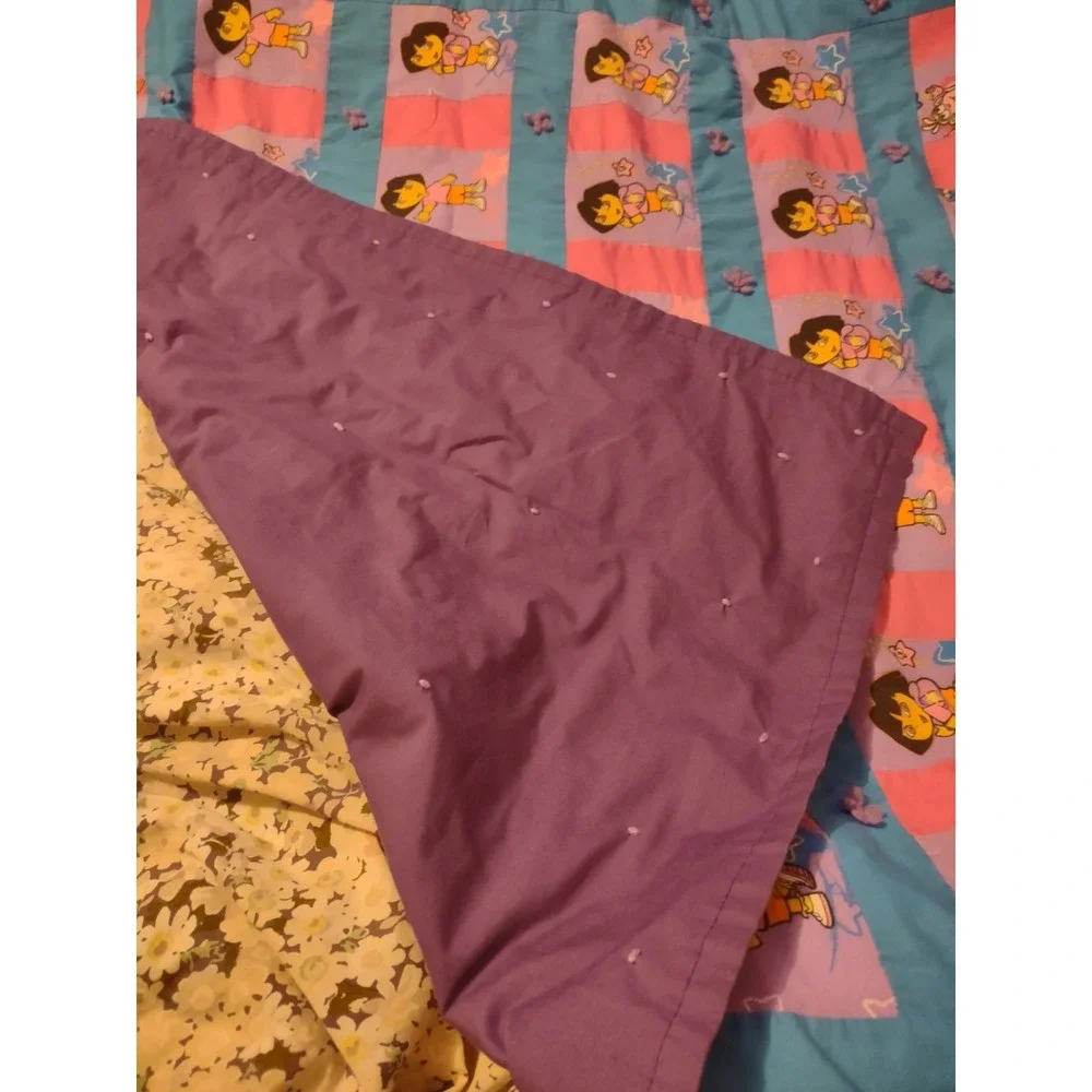 Dora The Explorer‎ Handmade Baby Quilt 39x39 Nostalgia Kidcore 90s